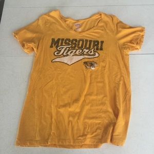 Soffe Missouri Tigers Short Sleeve Tee Large Mizzou Football Sports College